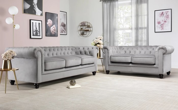 Wohnzimmer mit chesterfield sofa