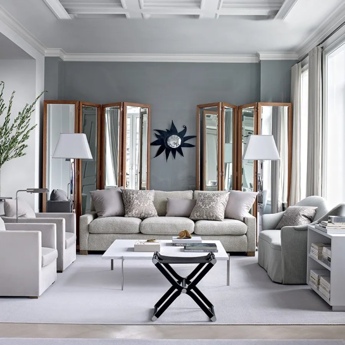 Wohnzimmer blau grau beige