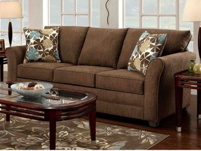 Sofa microfiber pillows loveseat couch godiva sofas couches schemes picking